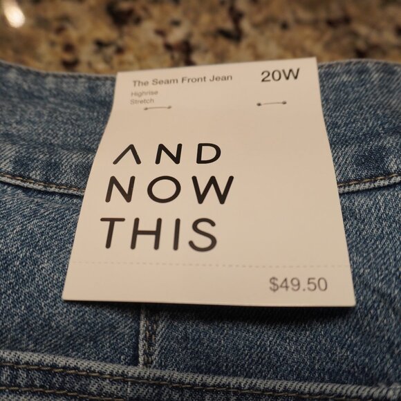 NWT- High-Rise Stretch Jeans - Size 20W (And Now This - Macy's Brand) - Picture 3 of 3